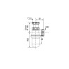 Siphon lavabo ABS noir, réglable 43/97mm, sortie Ø32mm, débit : 46 l/mn