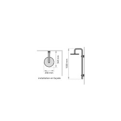 Combiné de douche CLASSIC 2, à raccorder sur robinetterie, avec inverseur