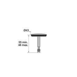 Clapet rentrant laiton Ø43mm, pour vidage de baignoire réf. 2953