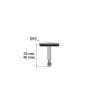 Clapet rentrant laiton Ø43mm, pour vidage de baignoire réf. 2953
