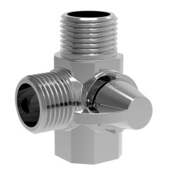 Inverseur laiton chromé spécial combiné de douche
