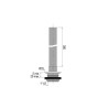 Bonde surverse laiton chromé évier, garde d'eau, serrage 5 Ø50mm 20mm
