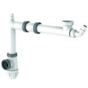 Tubulure gain espace joints intégrés évier 1 cuve réglable,corps 100% PCR