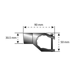 Support cavalier ABS chromé pour douchette, à fixer sur robinetterie 1/2"