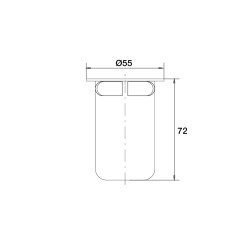 Tasse plastique, pour bonde receveur Ø60mm réf. 5660/5752/5755/5756/3021/3023