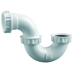 Siphon lavabo tube, non réglable, sortie Ø32,corps 100% PCR