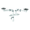 Vidage gain d'espace ELIPSO évier 2 cuves Ø90, H. 89,5mm,corps 100% PCR