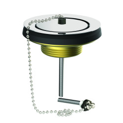 Bonde évier Ø60mm laiton,bouchon enjoliveur inox,cuvette Ø85mm,serrage 10 à 70mm