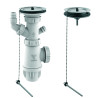 Equipemt évier 2 cuves communicantes Ø60,bouchon inox, serr 13-70,corps 100% PCR