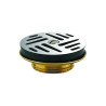 Bonde lavabo écoulement libre grille inox Ø63mm, serrage 0 à 55mm