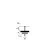 Bonde lavabo écoulement libre grille inox Ø63mm, serrage 0 à 55mm