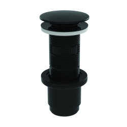 Bonde universelle digiclic ou fixe, H. 100mm, clapet et corps ABS noir, NF