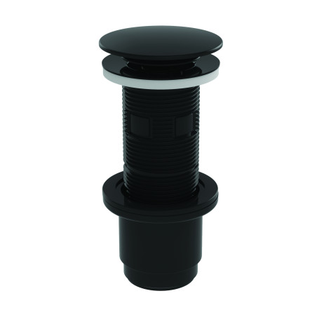 Bonde universelle digiclic ou fixe, H. 100mm, clapet et corps ABS noir, NF