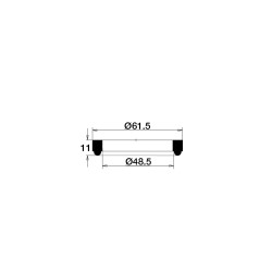 Joint de bonde Ø61,5xØ48,5x11mm, pour lavabo ou lave-main