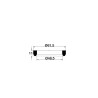 Lot de 2 joints de bonde Ø61,5xØ48,5x11mm, pour lavabo ou lave-main