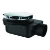 Bonde douche ultra-plate NF Ø90, SMART,capot métal chromé,H.48 mm,corps 70% PCR