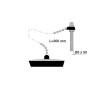 Bouchon avec enjoliveur Øbas 54,6xØhaut 57,5mm, chaînette L. 300mm borne Ø5x50mm