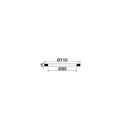 Lot de 2 joints de bonde Ø110xØ85x5mm, pour bonde d'évier ou de douche Ø90mm