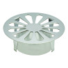 Grille marguerite inox Ø90mm + cloche pour bonde sol sortie horizontal réf. 4601/4602
