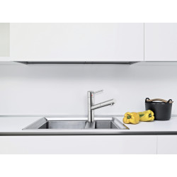 Mitigeur cuisine à douchette inox, réf. INOX568D