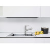 Mitigeur cuisine à douchette inox, réf. INOX568D