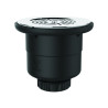 Bonde receveur Ø90, grille inox Ø115mm, sortie verticale Ø40mm, corps 70% PCR
