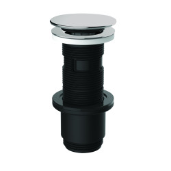 Bonde universelle digiclic/fixe, H. 100 mm, clapet inox, plastique recyclé, NF