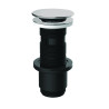 Bonde universelle digiclic/fixe, H. 100 mm, clapet inox, plastique recyclé, NF