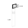 TP évier grès,synthèse ou inox,enjoliveur grille rectangulaire inox,borne M5x33