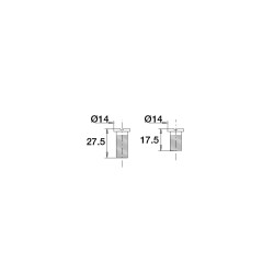 Lot de 2 vis centrales enmétal pour bonde d'évier réf. 4355/4356/4357/4380