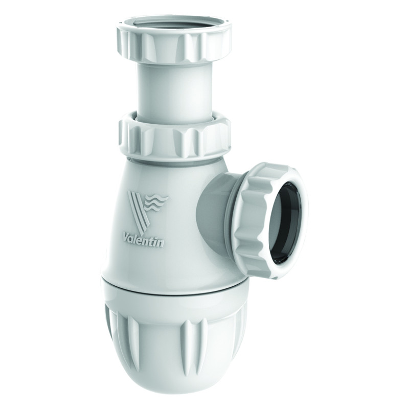 Siphon lavabo NF, réglable 48/103mm, entrée 1''1/4, sortie Ø32mm,corps 100% PCR