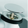 Vidage bain NF câble 650,volant ABS chromé,clapet et cuvette inox,corps 100% PCR