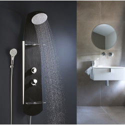 Colonne de douche NAUTILUS slate, rangements, robinetterie thermostatique