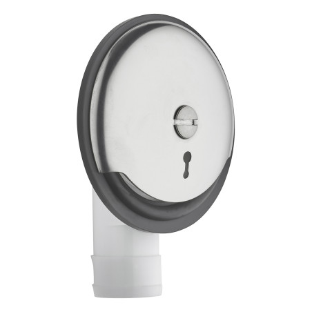 Trop-plein inox/plastique, pour vidage de baignoire réf. 5512