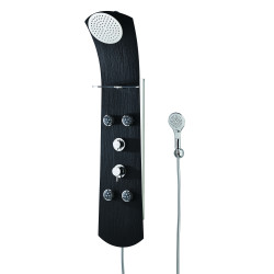 Colonne de douche NAUTILUS slate, fonction hydro-massage, robinetterie thermo