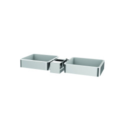 Tablettes porte-objet pour barre de douche 25x25mm