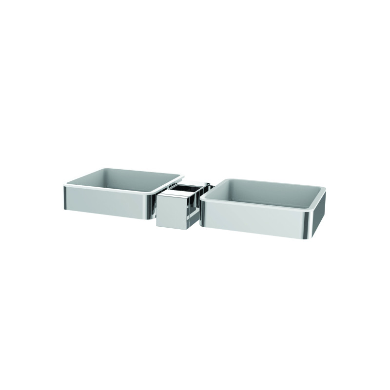 Tablettes porte-objet pour barre de douche 25x25mm