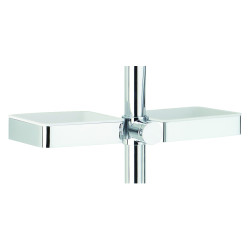 Tablettes porte-objet pour barre de douche Ø25mm ABS/métal