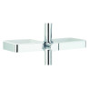 Tablettes porte-objet pour barre de douche Ø25mm ABS/métal