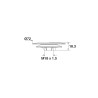 Clapet recouvrant ABS chromé Ø72mm, pour vidage de baignoire réf. 5796 PÉDICLIC