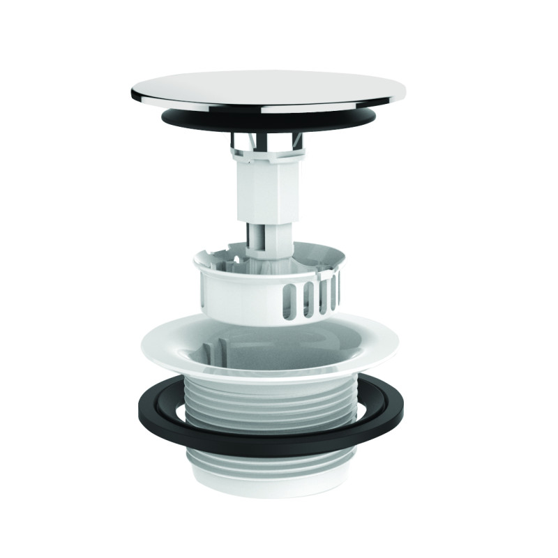 Clapet ABS chromé Ø72mm, pour vidage bain PÉDICLIC réf. 5794/5796/5798