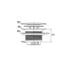 Clapet ABS chromé Ø72mm, pour vidage bain PÉDICLIC réf. 5794/5796/5798
