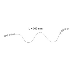 Chaînette perlée acier inoxydable