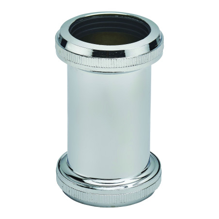 Manchon laiton chromé Ø32mm, entrée Ø32mm, sortie Ø32mm
