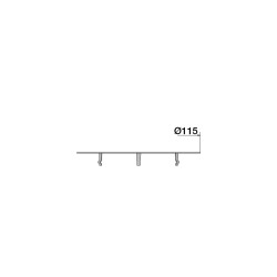 Grille design inox Ø115mm pour bonde extra-plate MINIME réf. 5717/5719/5720/5721