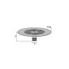 Grille design inox Ø115mm pour bonde extra-plate FLUSH réf. 5760/5790