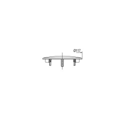 Capot ABS serti inox Ø117mm, pour bondes extra-plates MINIME et SMART