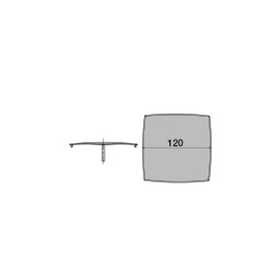 Capot métal chromé 120x120mm, pour bonde GOULUE réf. 5780