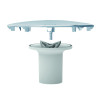 Capot ABS chromé Ø116mm, pour bonde sortie vert./horizontal réf. 5530/5715/5778