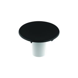 Capot ABS noir Ø116mm,pour bonde sortie verticale/horizontale réf.5530/5715/5778